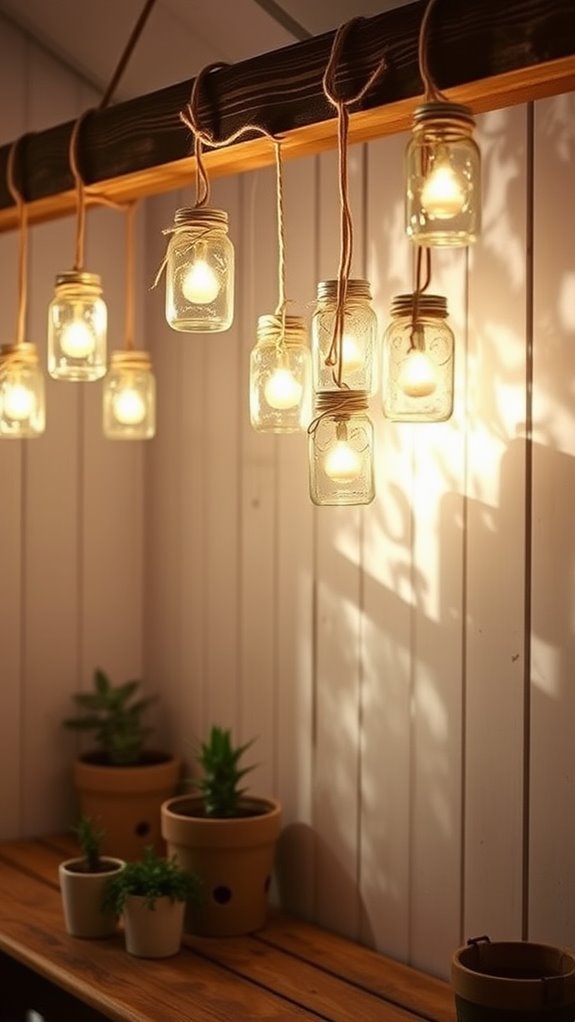 repurposed jar light decor