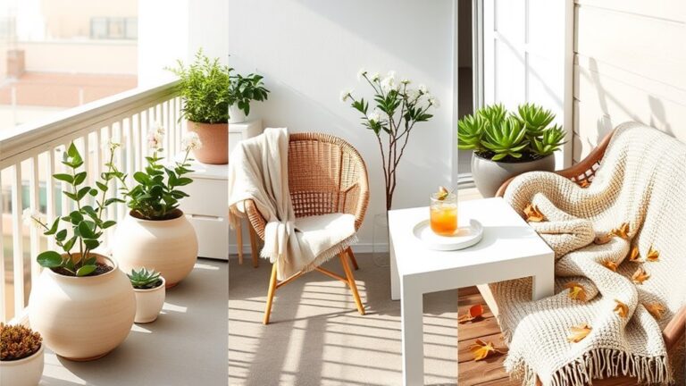 seasonal minimalist balcony decor
