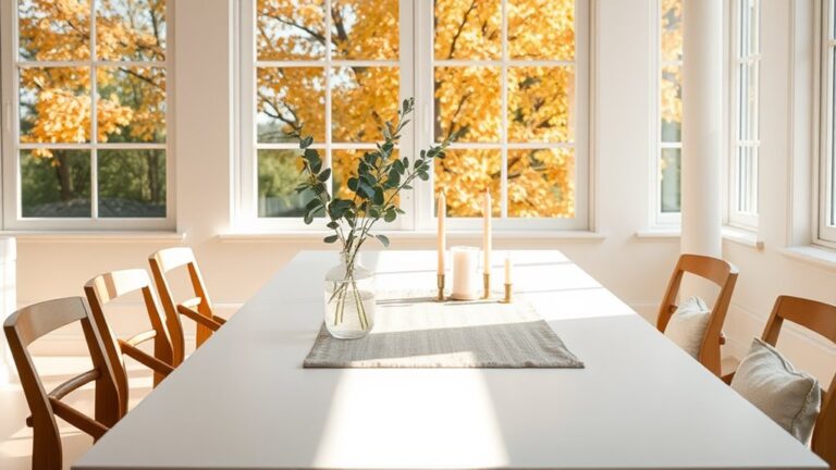 seasonal minimalist dining decor