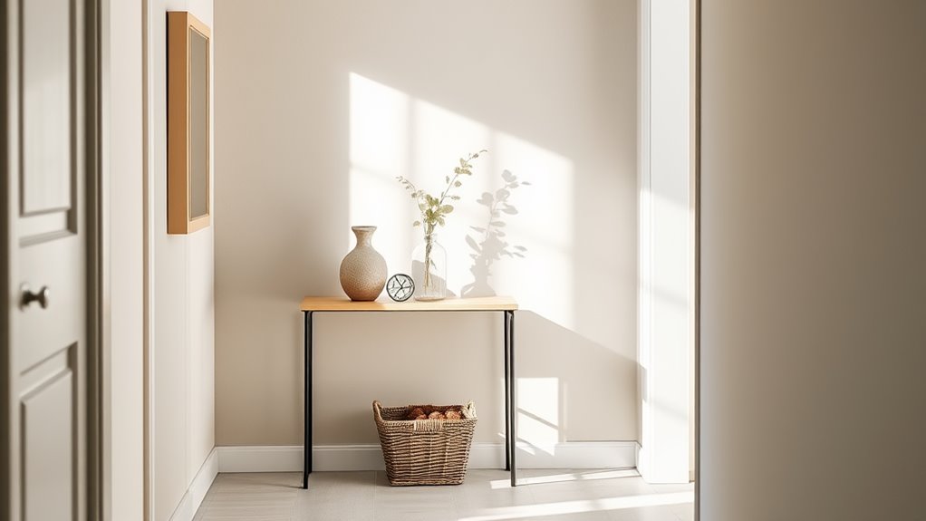 seasonal minimalist hallway decor