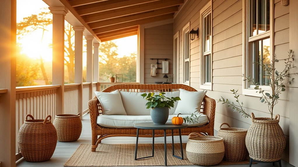 seasonal minimalist porch decor