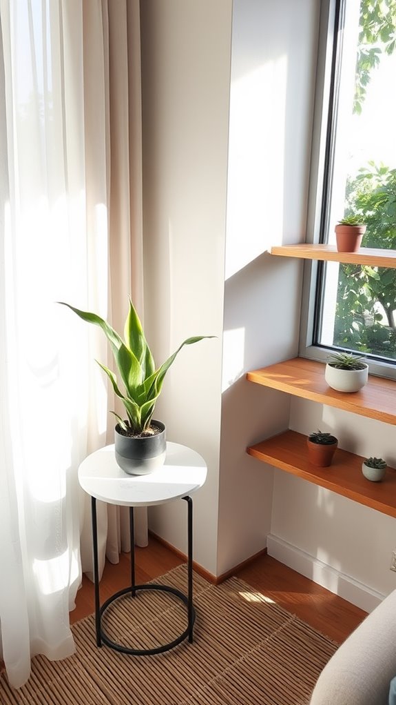 serene plant filled relaxation space