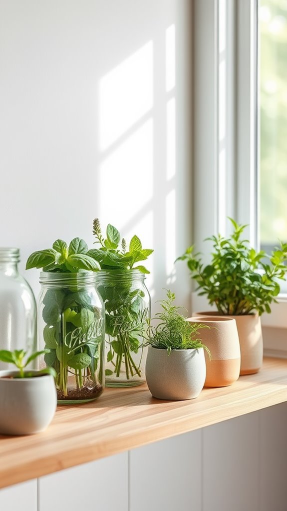 showcase vibrant green herbs