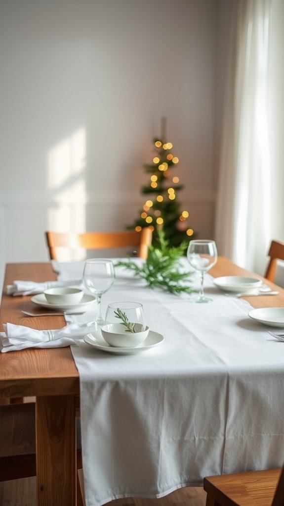 simple dining table arrangement