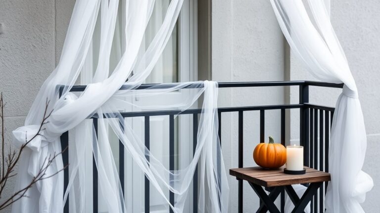 simple halloween balcony decor