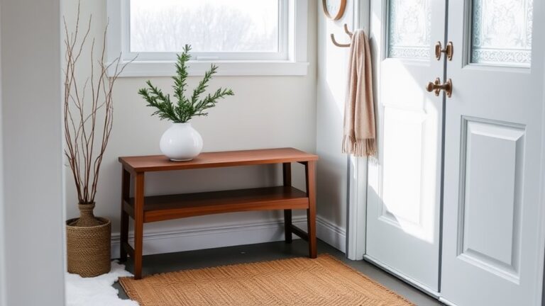 simple winter entryway style