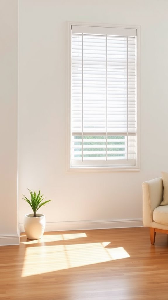 sleek blinds enhance minimalism