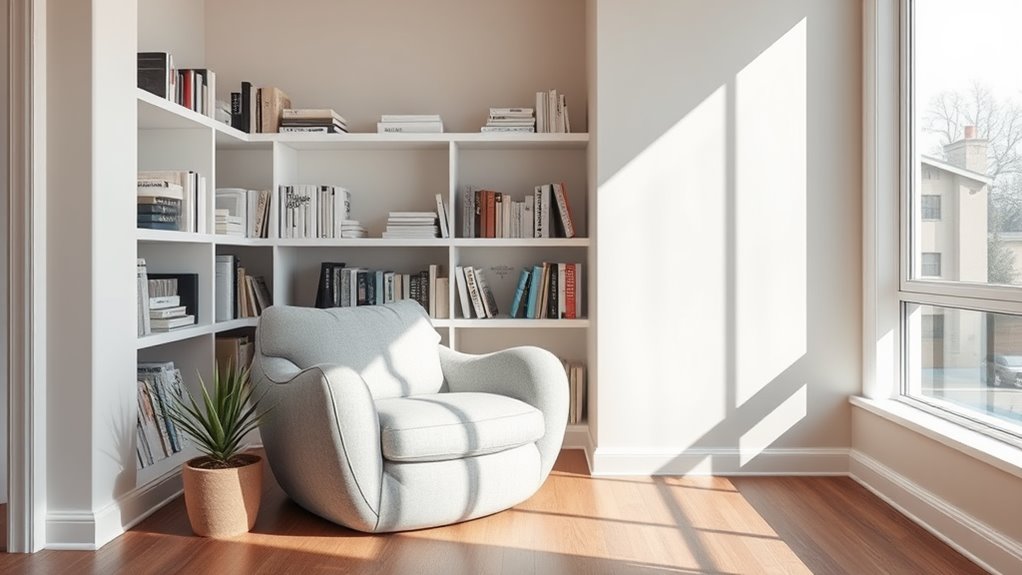 stylish home library organization