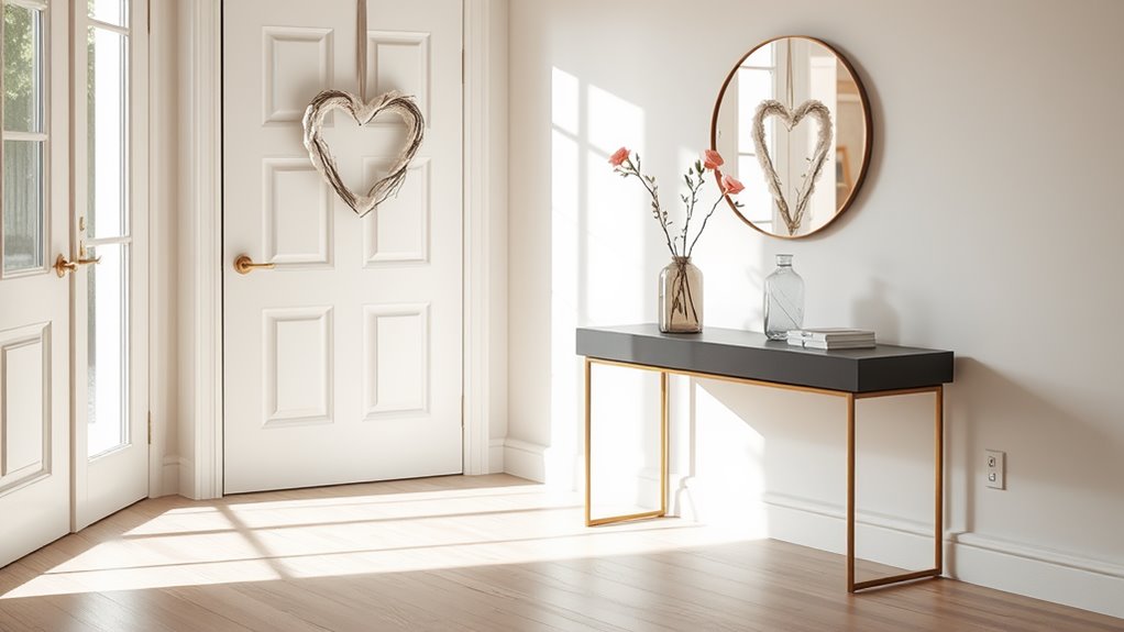 stylish valentine s day entryway