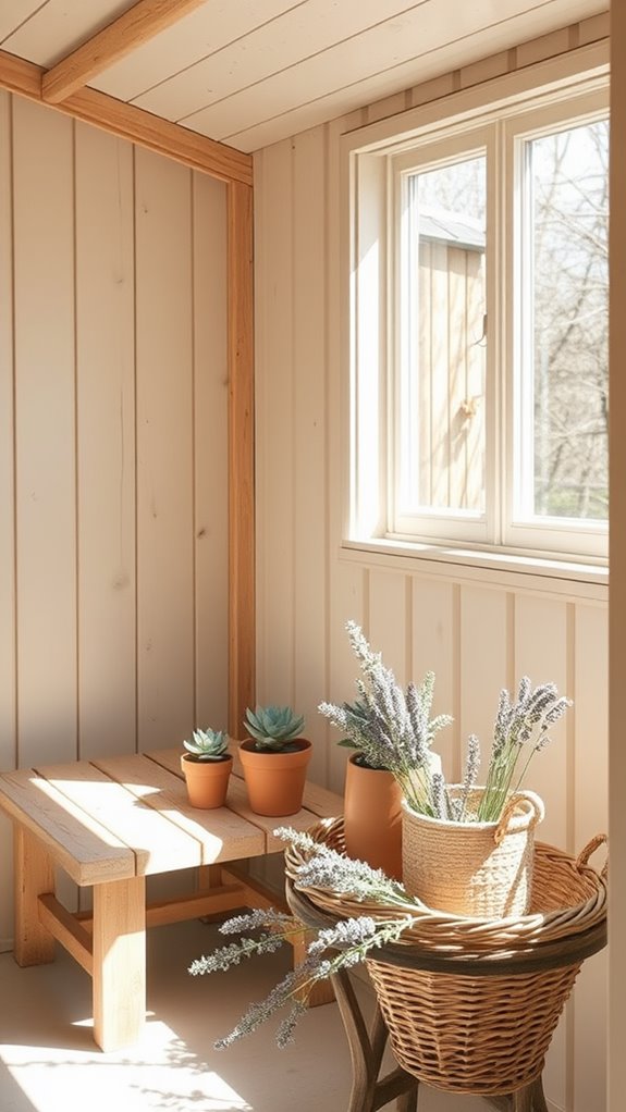 use soft earth tones