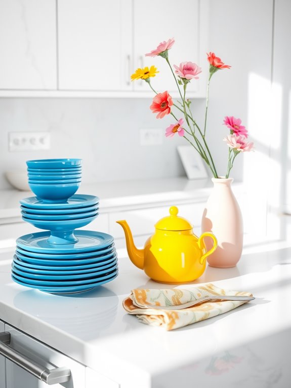 vibrant kitchenware and tableware