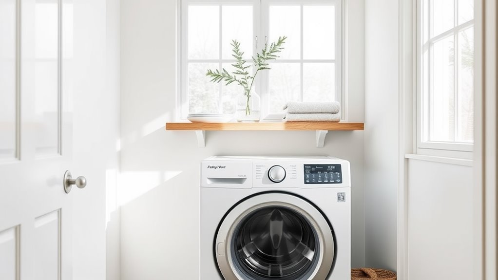 winter minimalist laundry decor